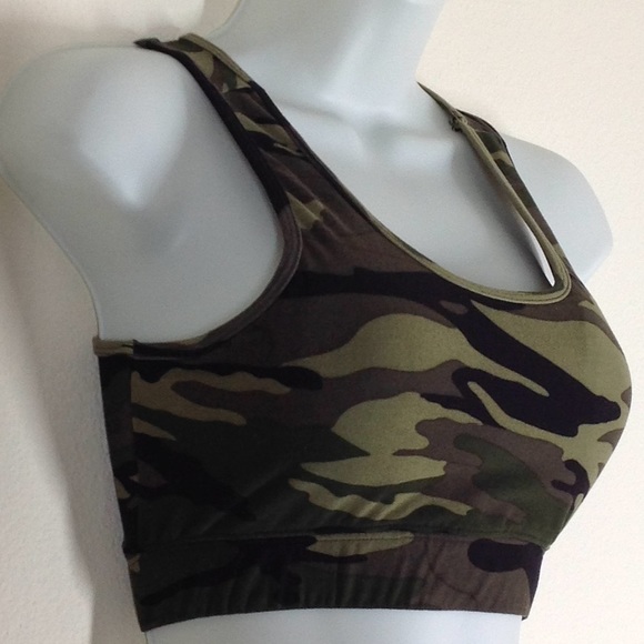 Fit In Brown Camo Sport Bra - Picture 2 of 9